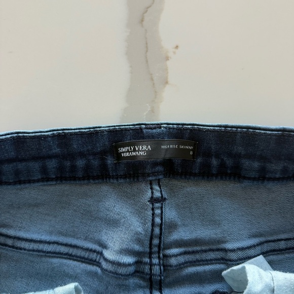 3/$20 ⚡️ Simply Vera Vera Wang Stretch High-Waisted Dark Wash Skinny Jeans - Picture 2 of 15